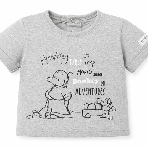 Humprey's Corner Baby Grey  100% Cotton Basic T-Shirt Size 0-3 Months Roll Neck