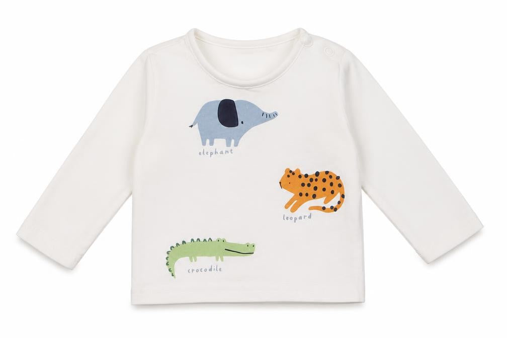 Front view of Tu Baby Multicoloured 100% Cotton Basic Blouse, size 0-3, Months Round Neck
