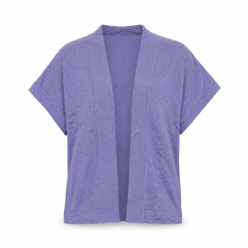 Isle Womens Purple V-Neck  Viscose Cardigan Jumper Size M