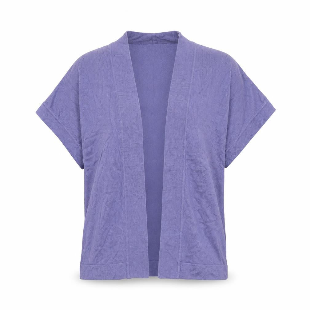 Isle Womens Purple V-Neck  Viscose Cardigan Jumper Size M