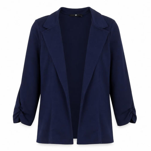 Front view of Very women’s blue jacket, size UK 12