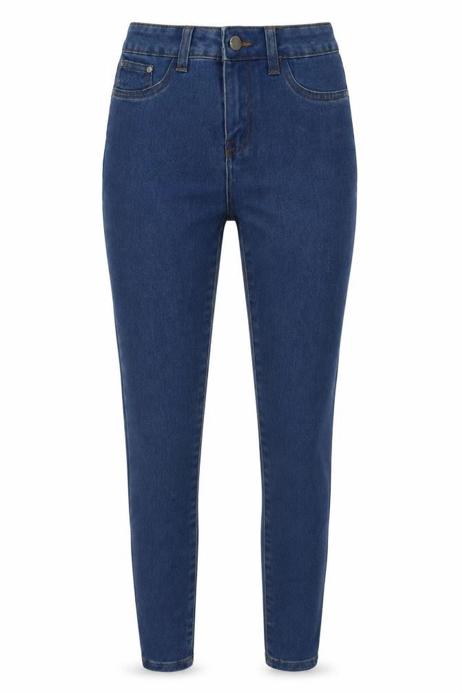 Primark Womens Blue  Cotton Skinny Jeans Size 6 L30 in Regular Button