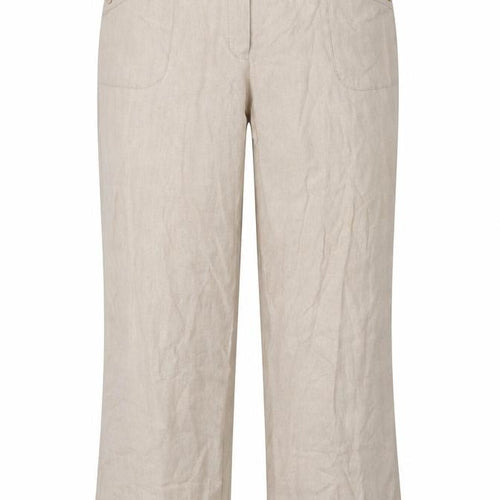 mimosa Womens Beige  Viscose Trousers  Size 16 L28 in Regular Hook & Eye