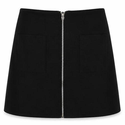 originals Womens Black  Polyester A-Line Skirt Size 10   Zip