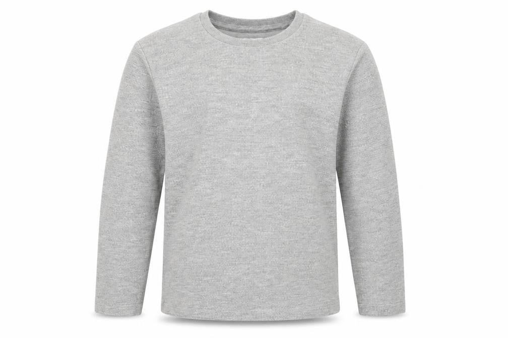Front view of Next boys’ grey cotton pullover sweatshirt, size 8, years pullover