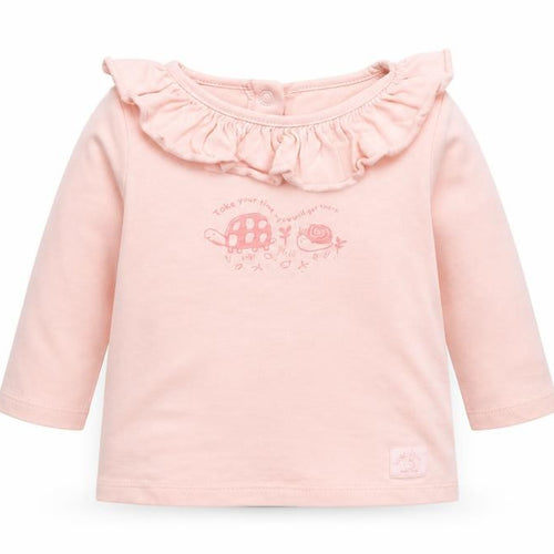 George Girls Pink  Cotton Basic T-Shirt Size 6-9 Months Round Neck  - take your time