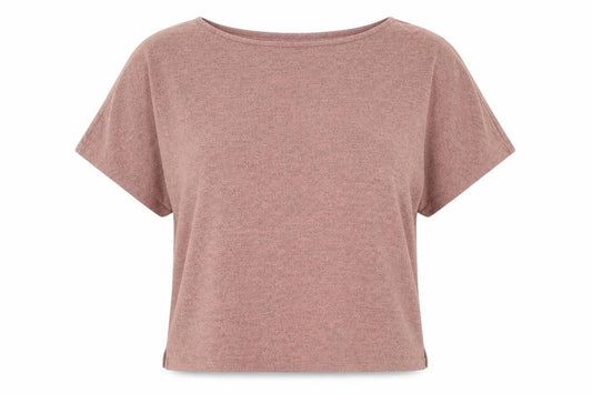 Front view of Primark women’s pink round neck polyester jumper, size UK 12
