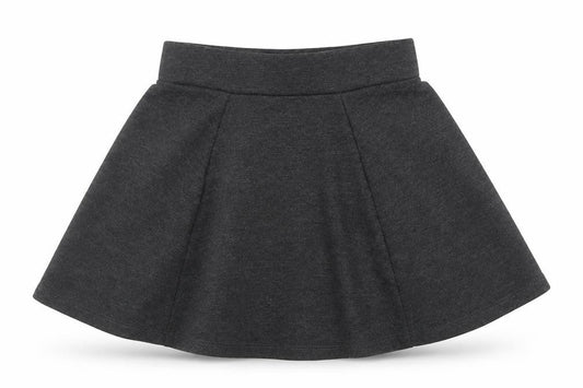 Front view of George girls’ grey viscose a-line skirt, size 3, years regular