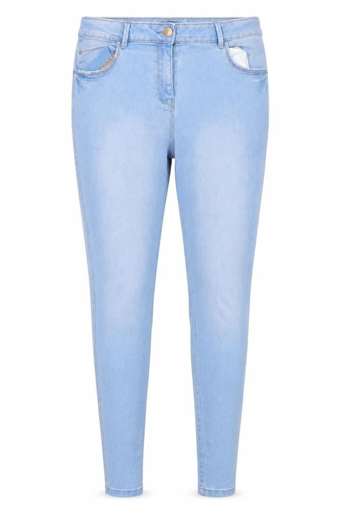 /Denim Womens Blue  Cotton Skinny Jeans Size 14 L29 in Regular Button