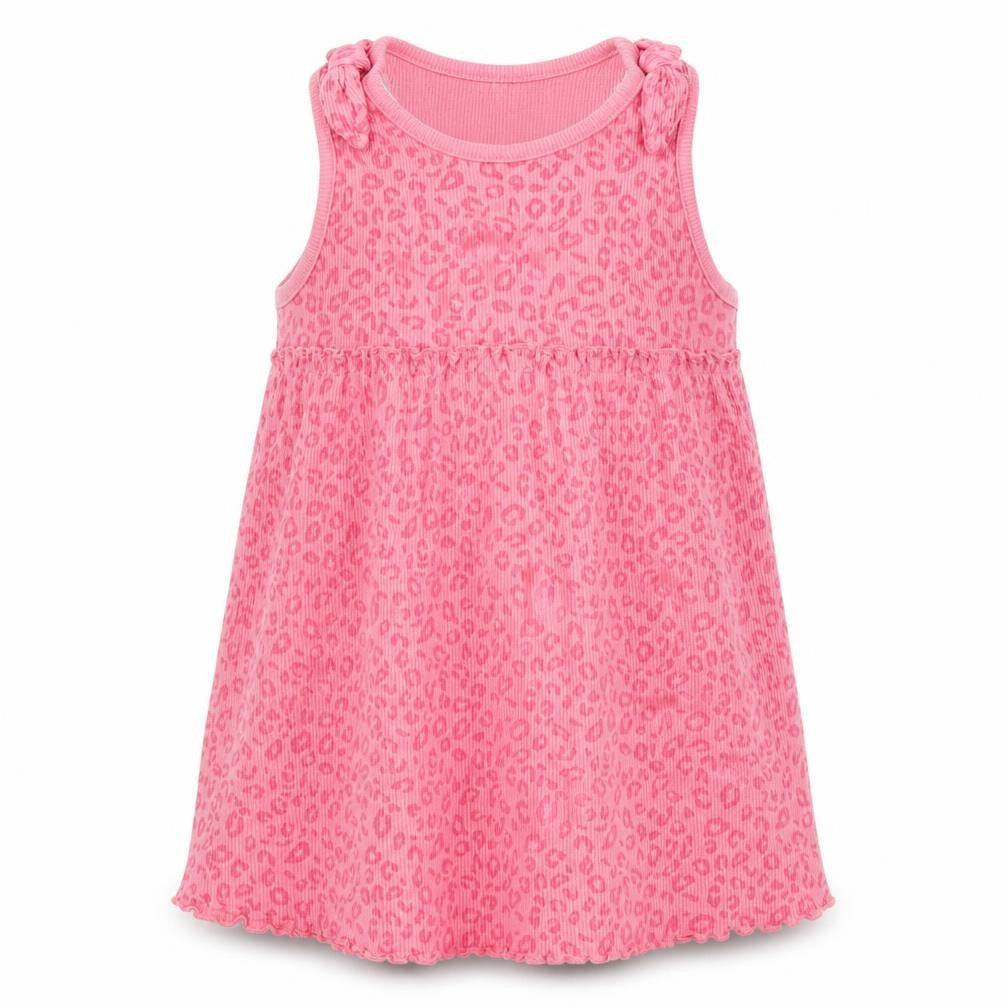 George Girls Pink Animal Print Cotton Capri Pyjama Set Size 3 Years   - Leopard print