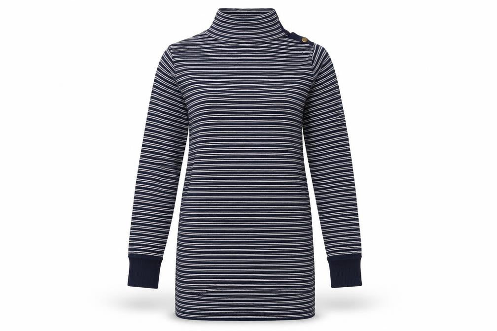 Aspen Womens Blue Striped Cotton Jumper Dress  Size M  Halter Pullover
