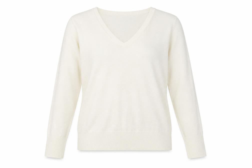 Next Womens White  Acrylic Pullover Sweatshirt Size 16  Pullover