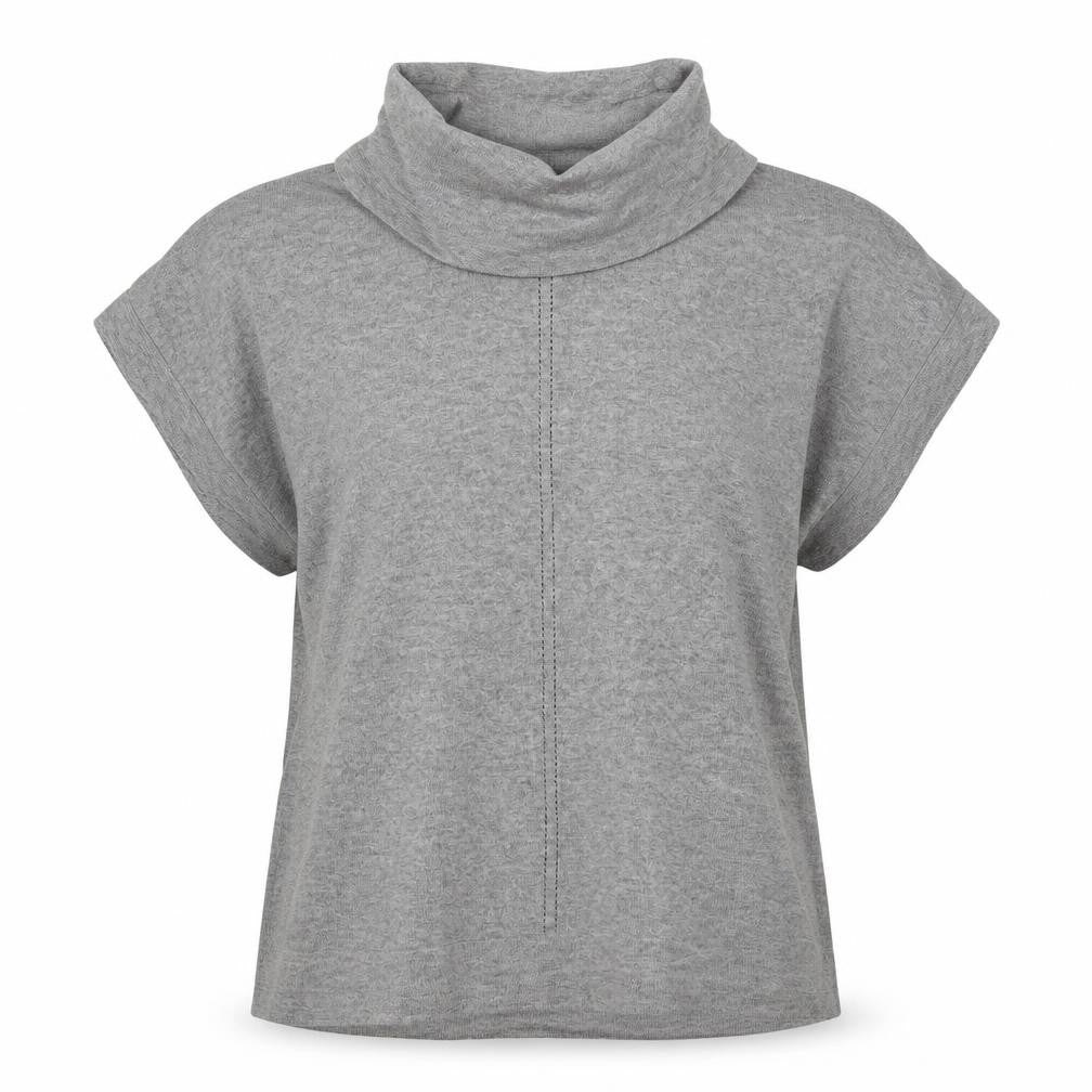 Front view of Marks & Spencer women’s grey viscose pullover sweatshirt, size UK 8, pullover