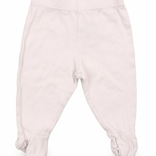 M&S Baby Pink  Cotton Jogger Trousers Size 3-6 Months