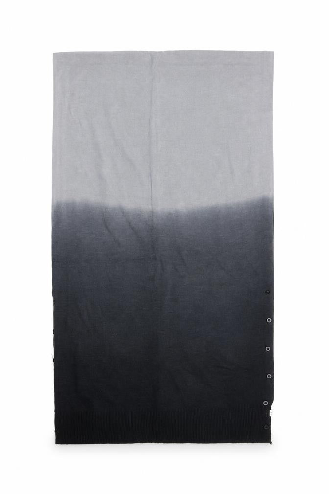 Front view of Preworn women’s grey batik acrylic shawl/wrap