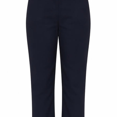 YAS Womens Blue  Viscose Pedal Pusher Trousers Size S L24 in Regular Zip