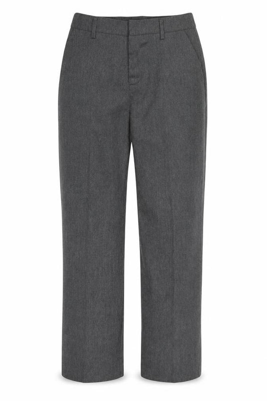 Front view of Urban Outlaws boys’ grey viscose carpenter trousers, size 11, years, 25-inch leg regular zip