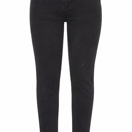 Topshop Womens Black  Cotton Skinny Jeans Size 28 in L32 in Regular Zip