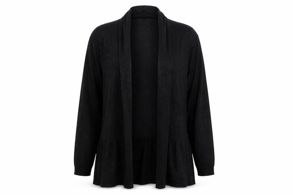 Linea Womens Black Round Neck  Viscose Cardigan Jumper Size S