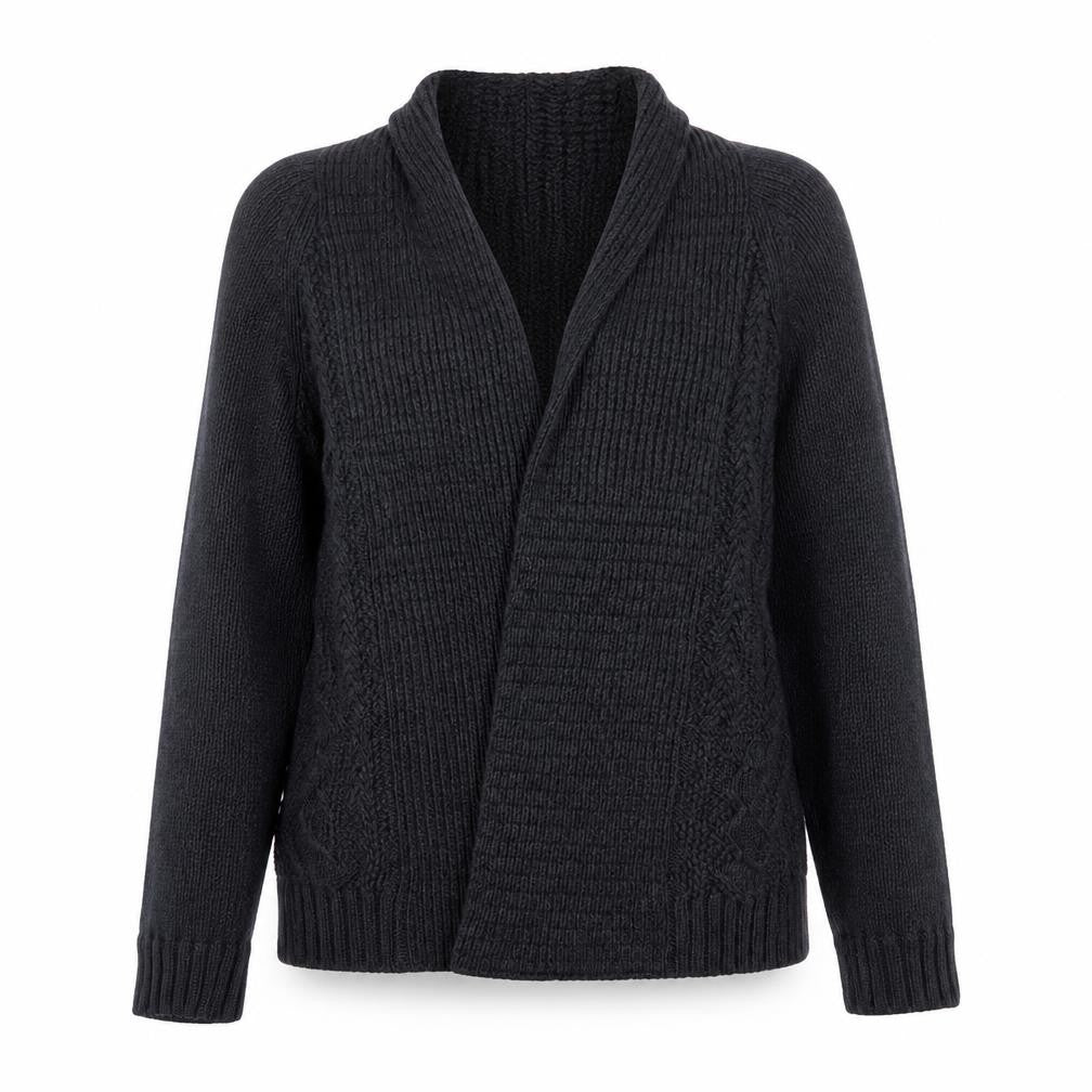 M&S Womens Grey V-Neck  Cotton Cardigan Jumper Size 8