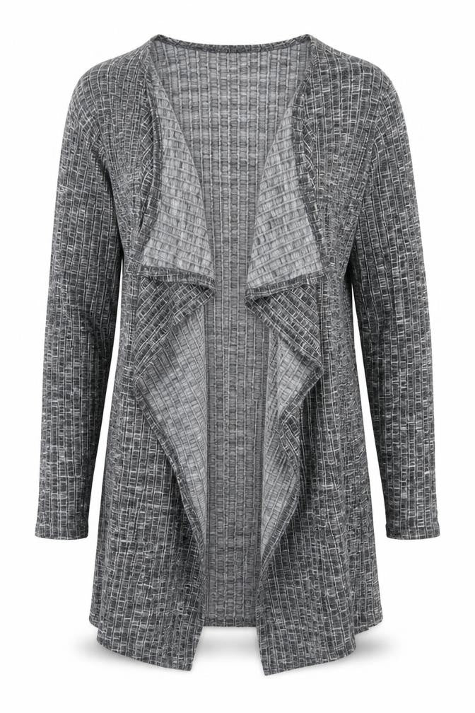 EDIT Womens Grey Round Neck  Viscose Cardigan Jumper Size 12