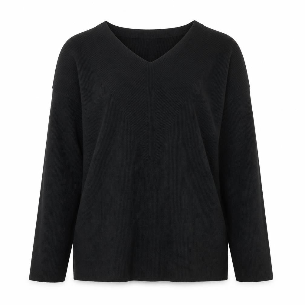 Tu Womens Black  Viscose Basic Blouse Size 12 Round Neck