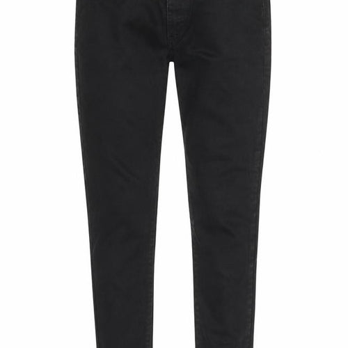 Topshop Womens Black  Cotton Skinny Jeans Size 28 in L29 in Regular Zip