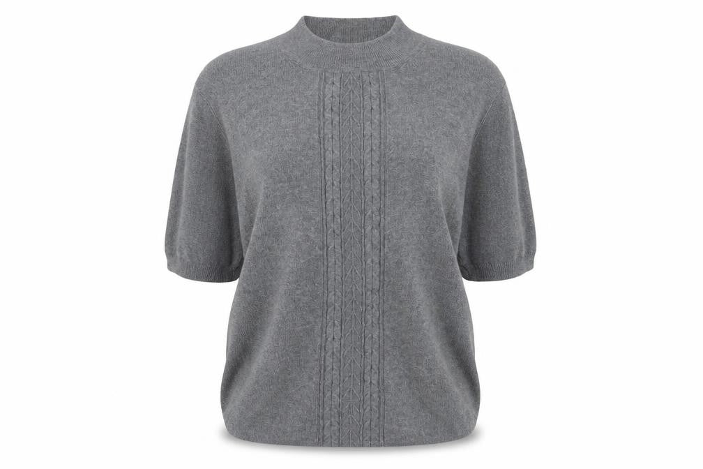 Country Casuals Womens Grey Round Neck  Cotton Pullover Jumper Size L