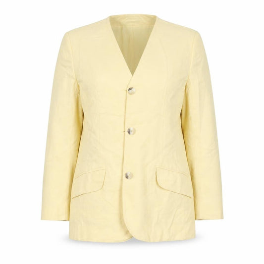 Front view of ADDITIONS women’s yellow polyester jacket suit jacket, size UK 12