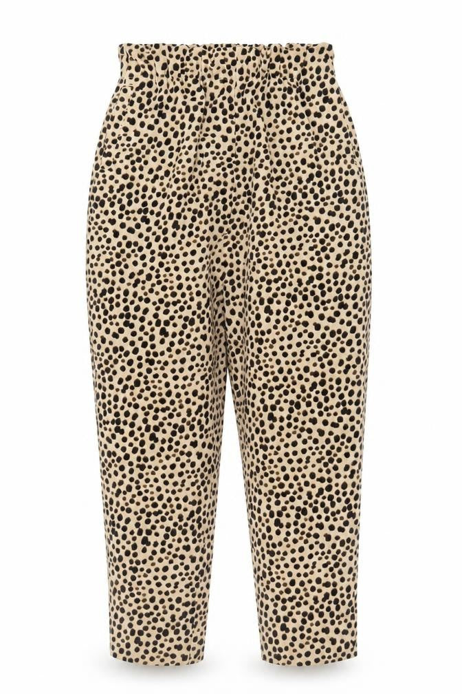 Monki Womens Brown Animal Print Polyester Trousers  Size 4 L25 in Regular