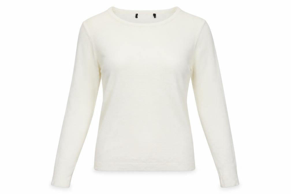 Primark Womens White  Acrylic Pullover Sweatshirt Size S  Pullover