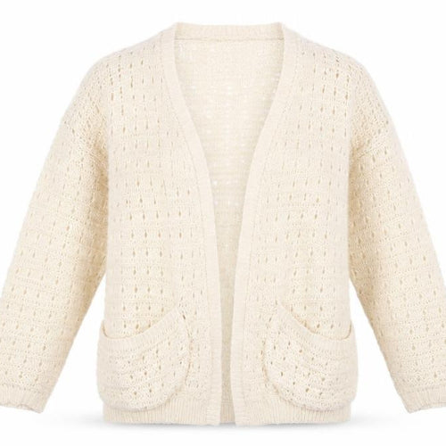 G21 Womens Ivory V-Neck  Acrylic Cardigan Jumper Size 12