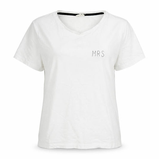 Front view of Next women’s white cotton basic t-shirt, size M, crew neck - mrs