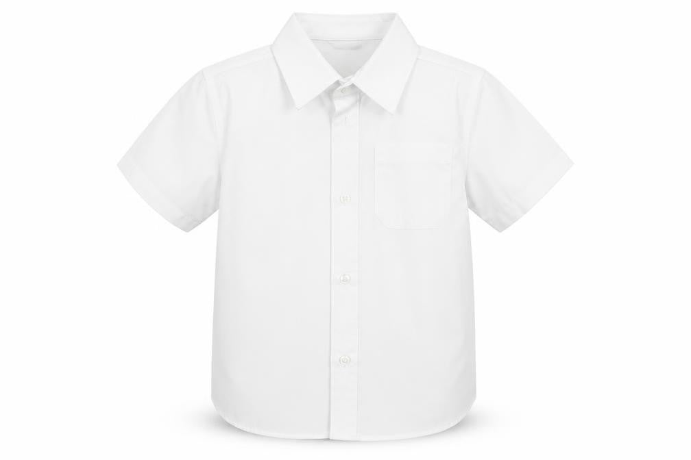 BHS Boys White  Cotton Basic Button-Up Size 4 Years Collared Button - School Wear