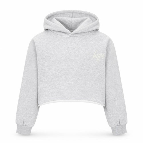 Hype Girls Grey  Cotton Pullover Hoodie Size 11 Years