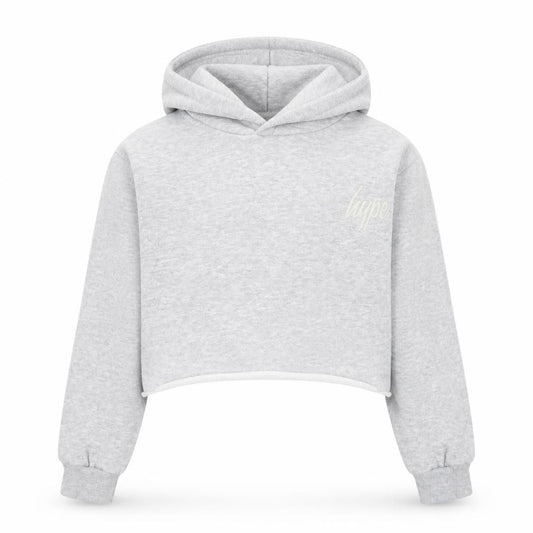 Hype Girls Grey  Cotton Pullover Hoodie Size 11 Years