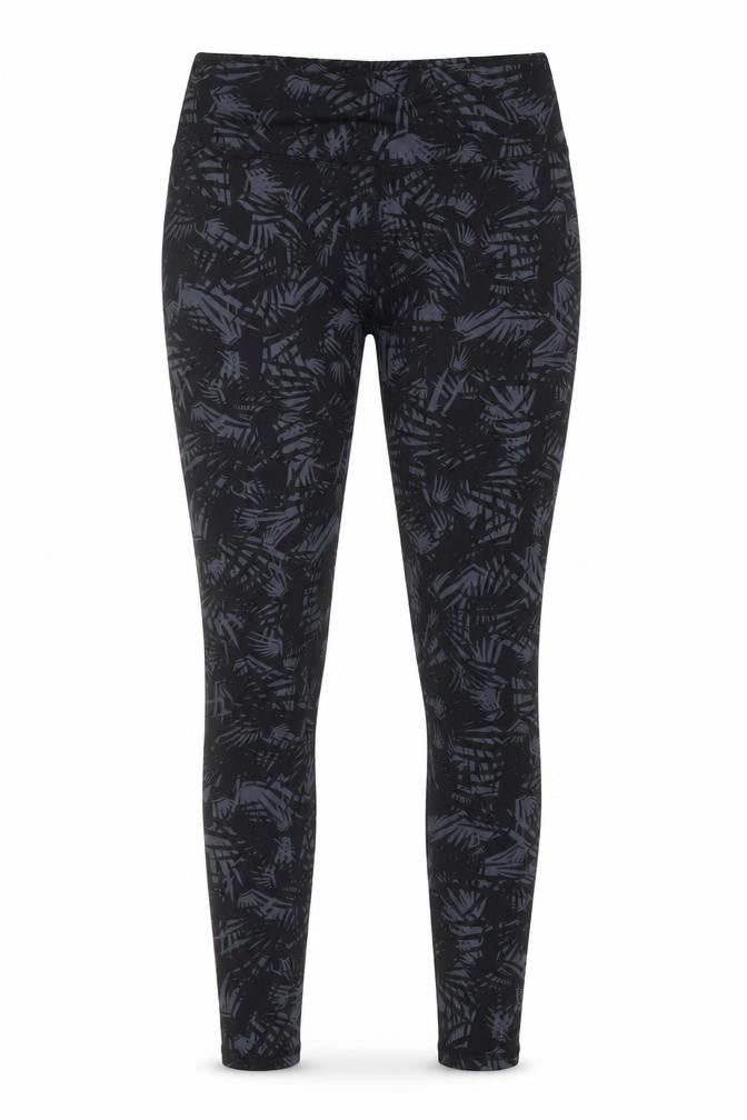 Preworn Womens Black Geometric Polyester Compression Leggings Size 28 in L27 in Extra-Slim