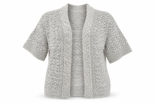 Front view of Pulse women’s multicoloured geometric jacket coatigan, size L