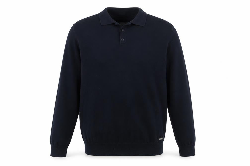 Soviet Mens Blue Collared  Cotton Pullover Jumper Size M
