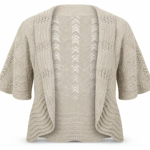 M&Co Womens Beige V-Neck  Cotton Cardigan Jumper Size M