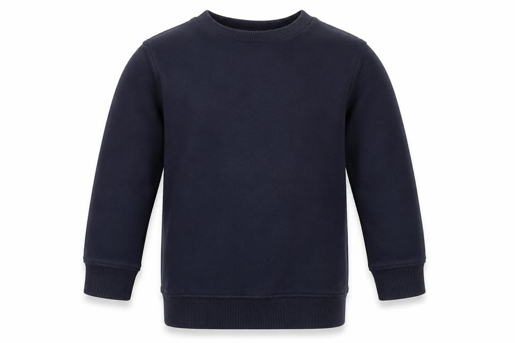 Front view of Tu boys’ blue cotton pullover sweatshirt, size 3, years pullover