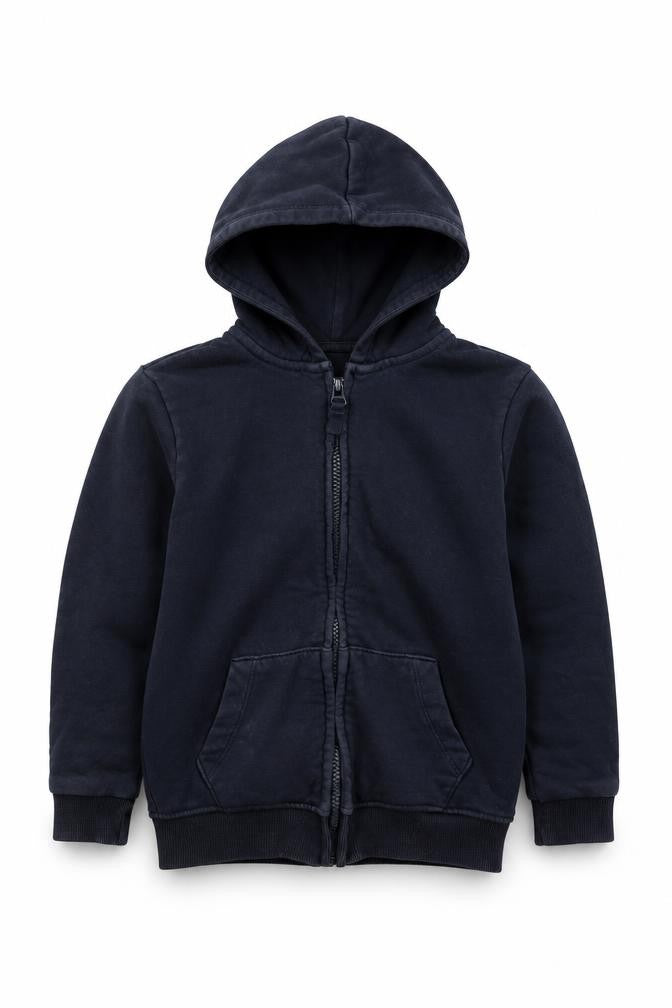 TU Boys Blue  Cotton Full Zip Hoodie Size 6 Years  Zip