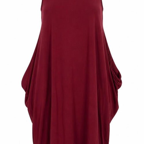 Boohoo Womens Red  Viscose Tank Dress  Size M  Round Neck Pullover
