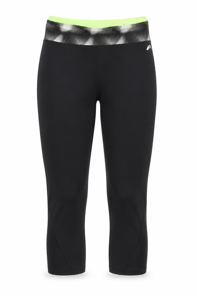 F&F Womens Black  Polyester Cropped Leggings Size 6 L18 in Regular