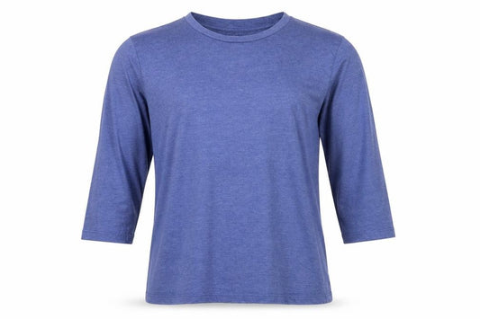 Front view of ASOS men’s blue cotton t-shirt, size M, round neck