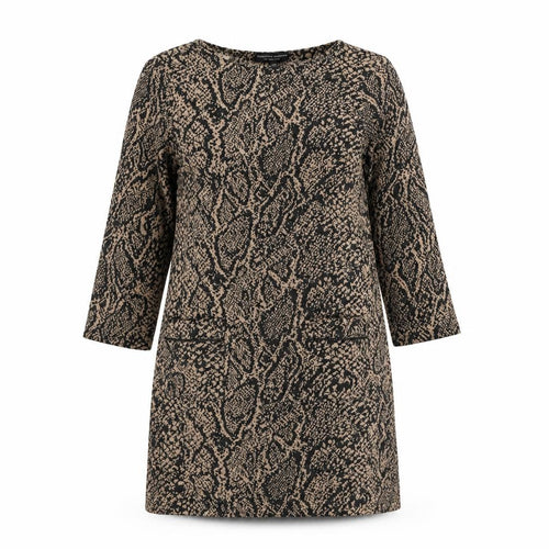 Dorothy Perkins Womens Multicoloured Animal Print Polyester A-Line  Size 12  Boat Neck