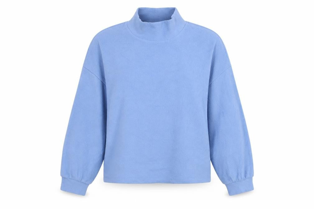 Front view of New Look women’s blue polyester top lounge set, size L