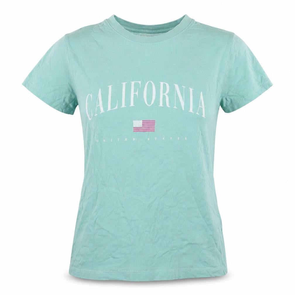 Primark Womens Green  Cotton Top Pyjama Top Size 6   - California