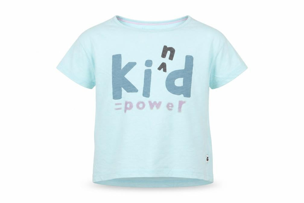 Front view of George boys’ blue cotton basic t-shirt, size 5-6, years crew neck