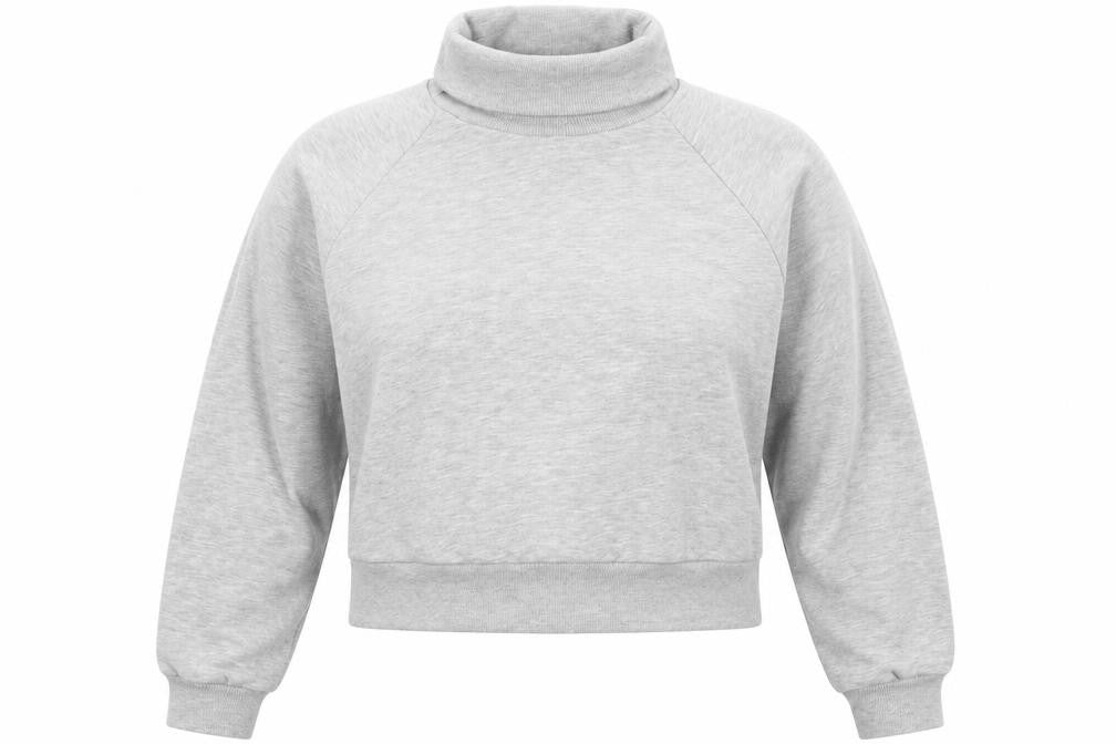 Front view of Primark women’s grey cotton pullover sweatshirt, size M